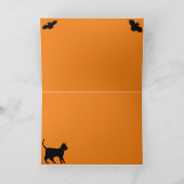 黒猫飛んでいるの魔女ハロウィーンの夜 カード (内部)