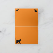 黒猫飛んでいるの魔女ハロウィーンの夜 カード (内部)