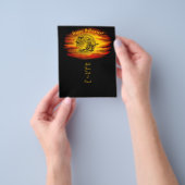 黒猫飛んでいるの魔女ハロウィーンの夜 チラシ (手)