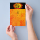 黒猫飛んでいるの魔女ハロウィーンの夜 チラシ (ハンドル)