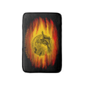 黒猫飛んでいるの魔女ハロウィーンの夜 バスマット (正面縦)