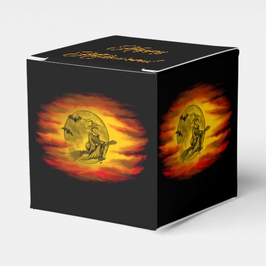 黒猫飛んでいるの魔女ハロウィーンの夜 フェイバーボックス (正面サイド)