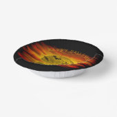 黒猫飛んでいるの魔女ハロウィーンの夜 ペーパーボウル (傾斜あり)