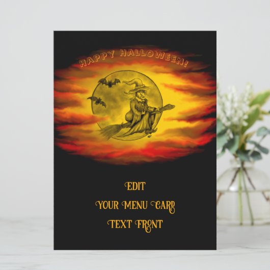 黒猫飛んでいるの魔女ハロウィーンの夜 メニュー (スタンド正面)