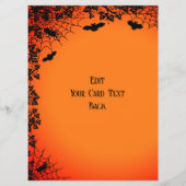 黒猫飛んでいるの魔女ハロウィーンの夜 メニュー (裏面)