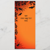 黒猫飛んでいるの魔女ハロウィーンの夜 メニュー (裏面)