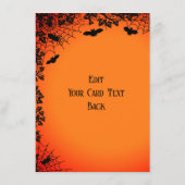 黒猫飛んでいるの魔女ハロウィーンの夜 メニュー (裏面)