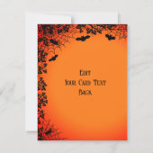 黒猫飛んでいるの魔女ハロウィーンの夜 出欠カード (裏面)