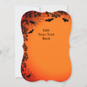 黒猫飛んでいるの魔女ハロウィーンの夜 招待状 (裏面)