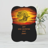 黒猫飛んでいるの魔女ハロウィーンの夜 招待状 (スタンド正面)