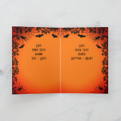 黒猫飛んでいるの魔女ハロウィーンの夜 招待状 (内部)