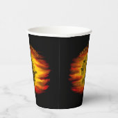 黒猫飛んでいるの魔女ハロウィーンの夜 紙コップ (右)