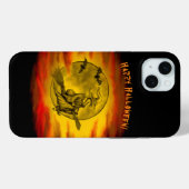 黒猫飛んでいるの魔女ハロウィーンの夜 Case-Mate iPhoneケース (裏面 (横))