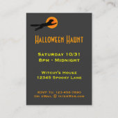 黒猫飛んでいる学校招待状名刺 エンクロージャーカード (裏面)