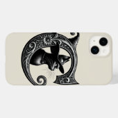 黒猫魔女の魔女らしい文字Cカスタムイニシャル Case-Mate iPhoneケース (裏面 (横))