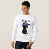 黒猫魔女ハロウィン スウェットシャツ (正面フル)