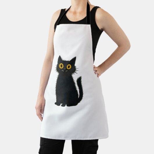 黒猫魔法 – かわいいハロウィーンと神秘的な猫芸術 エプロン (インサイチュ)