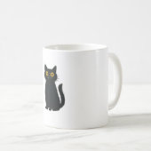 黒猫魔法 – かわいいハロウィーンと神秘的な猫芸術 コーヒーマグカップ (正面右)