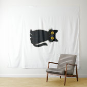 黒猫魔法 – かわいいハロウィーンと神秘的な猫芸術 タペストリー (インサイチュ(横))