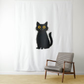 黒猫魔法 – かわいいハロウィーンと神秘的な猫芸術 タペストリー (インサイチュ)