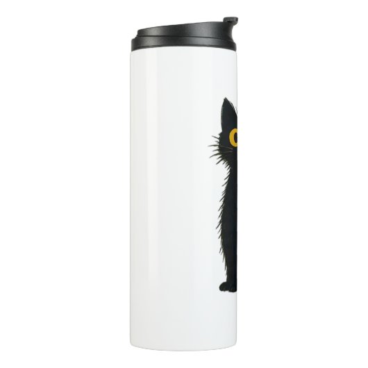 黒猫魔法 – かわいいハロウィーンと神秘的な猫芸術 タンブラー (回転左)