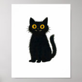 黒猫魔法 – かわいいハロウィーンと神秘的な猫芸術 ポスター (正面)