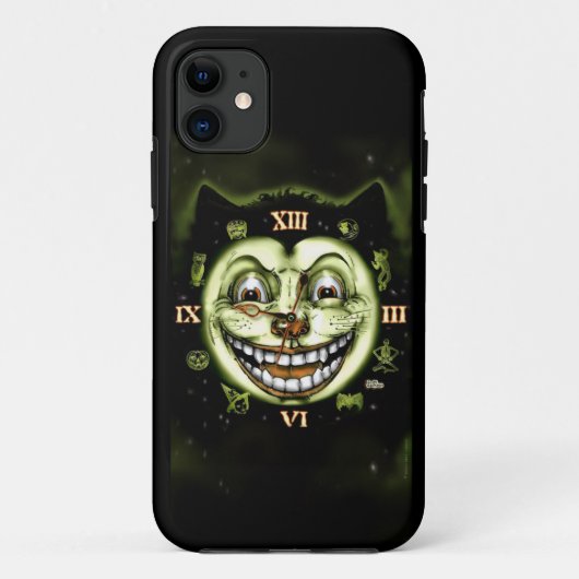 黒猫13の時計ハロウィン Case-Mate iPhoneケース (裏面)