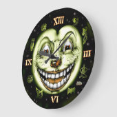 黒猫13クロックハロウィーン ラージ壁時計 (傾斜)