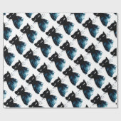 黒猫1 ラッピングペーパー (フラット)