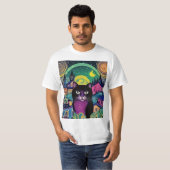 黒猫1 Tシャツ (正面フル)
