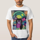 黒猫1 Tシャツ (正面)