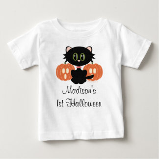 黒猫1stハロウィーンTシャツ ベビーTシャツ