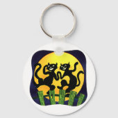 黒猫2匹 キーホルダー (裏面)