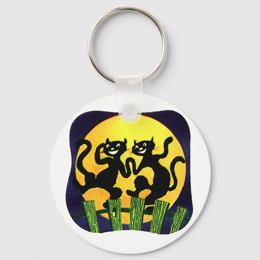 黒猫2匹 キーホルダー (裏面)