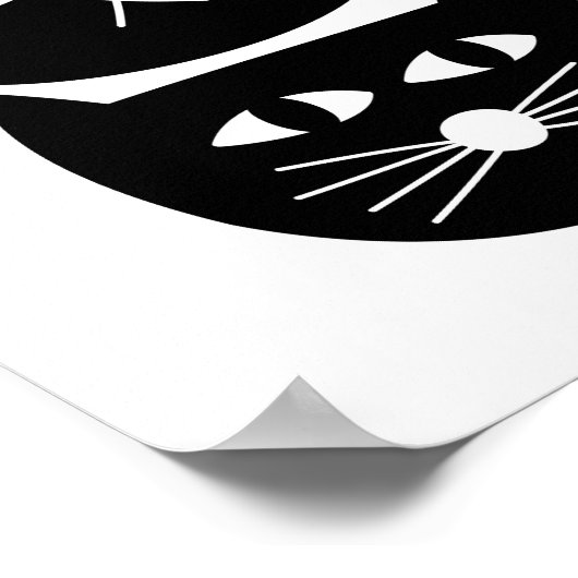 黒猫2匹 ポスター (角)