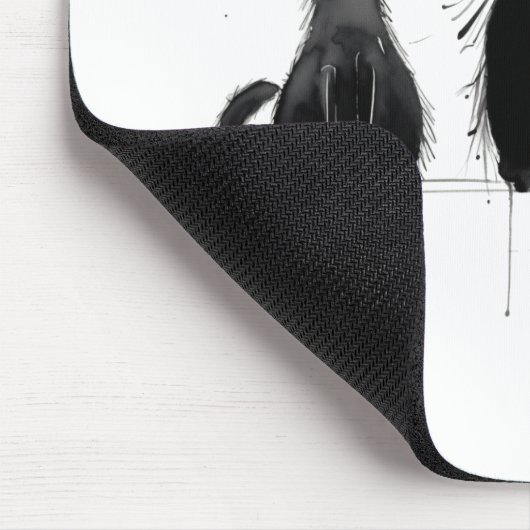 黒猫2匹 マウスパッド (コーナー)