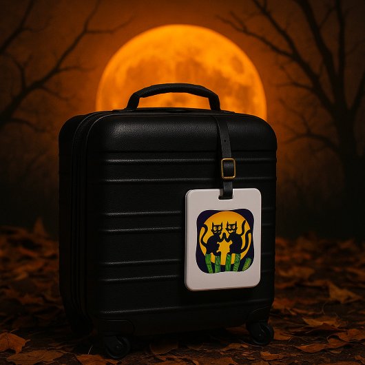 黒猫2匹 ラゲッジタグ