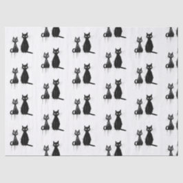 黒猫2匹 薄葉紙