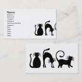 黒猫225黒猫2匹 名刺 (正面/裏面)