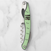 黒猫3匹の音楽遊楽器グリーン ソムリエナイフ (正面)