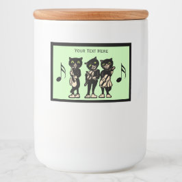 黒猫3匹遊のミュージカル楽器 フードラベル