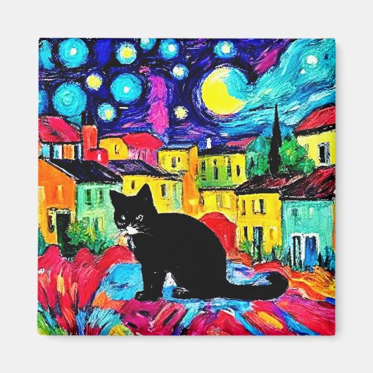 黒猫3 マグネット (正面)