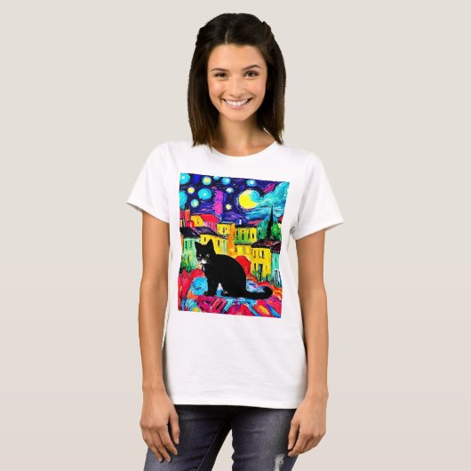 黒猫3 Tシャツ (正面フル)