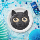 黒猫3D インスパイア ペーパープレート (パーティー)