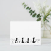 黒猫4匹のルイス・ワーイン ポストカード (スタンド正面)