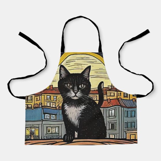 黒猫4 エプロン (正面)