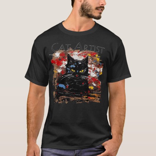 黒猫4 Tシャツ (正面)