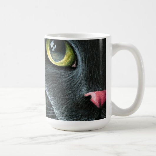 黒猫510 ladybug黄色の花 コーヒーマグカップ (右)