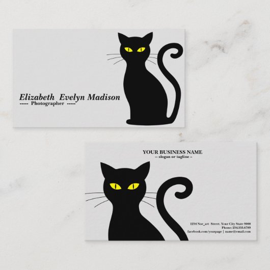 黒猫843 名刺 (正面/裏面)