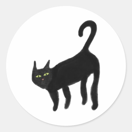 黒猫9 ラウンドシール (正面)